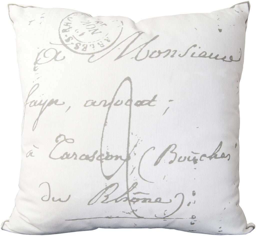 Surya Montpellier Classical French Script LG-512 Pillow 18 X 18 X 4 Poly filled