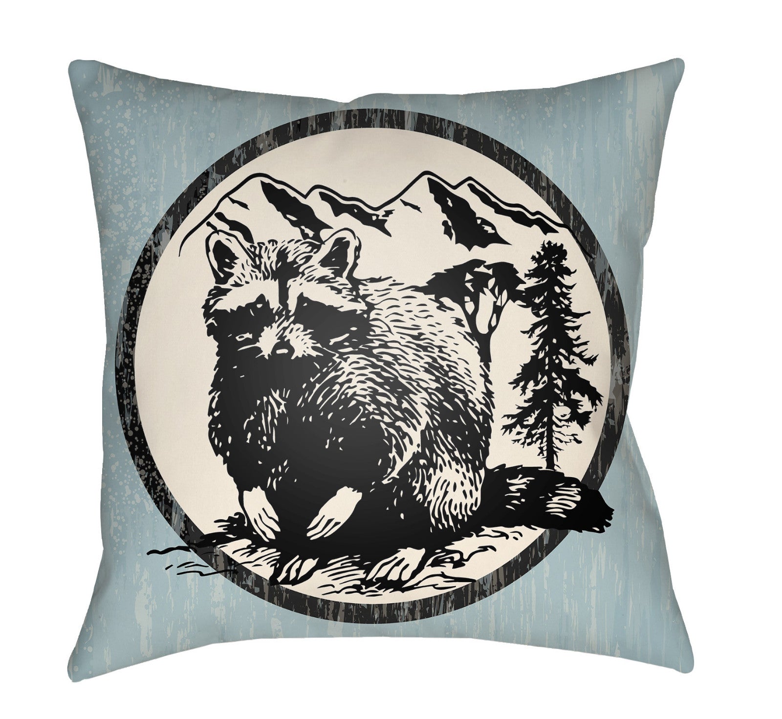 Artistic Weavers Lodge Cabin Raccoon Ridge Light Blue/Onyx Black main image