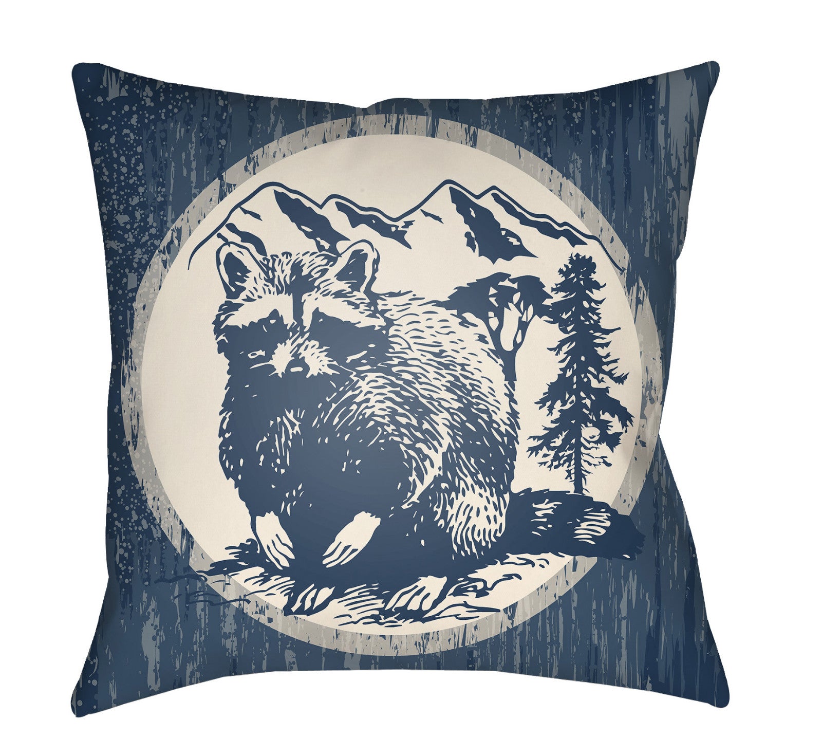 Artistic Weavers Lodge Cabin Raccoon Ridge Navy Blue/Beige main image