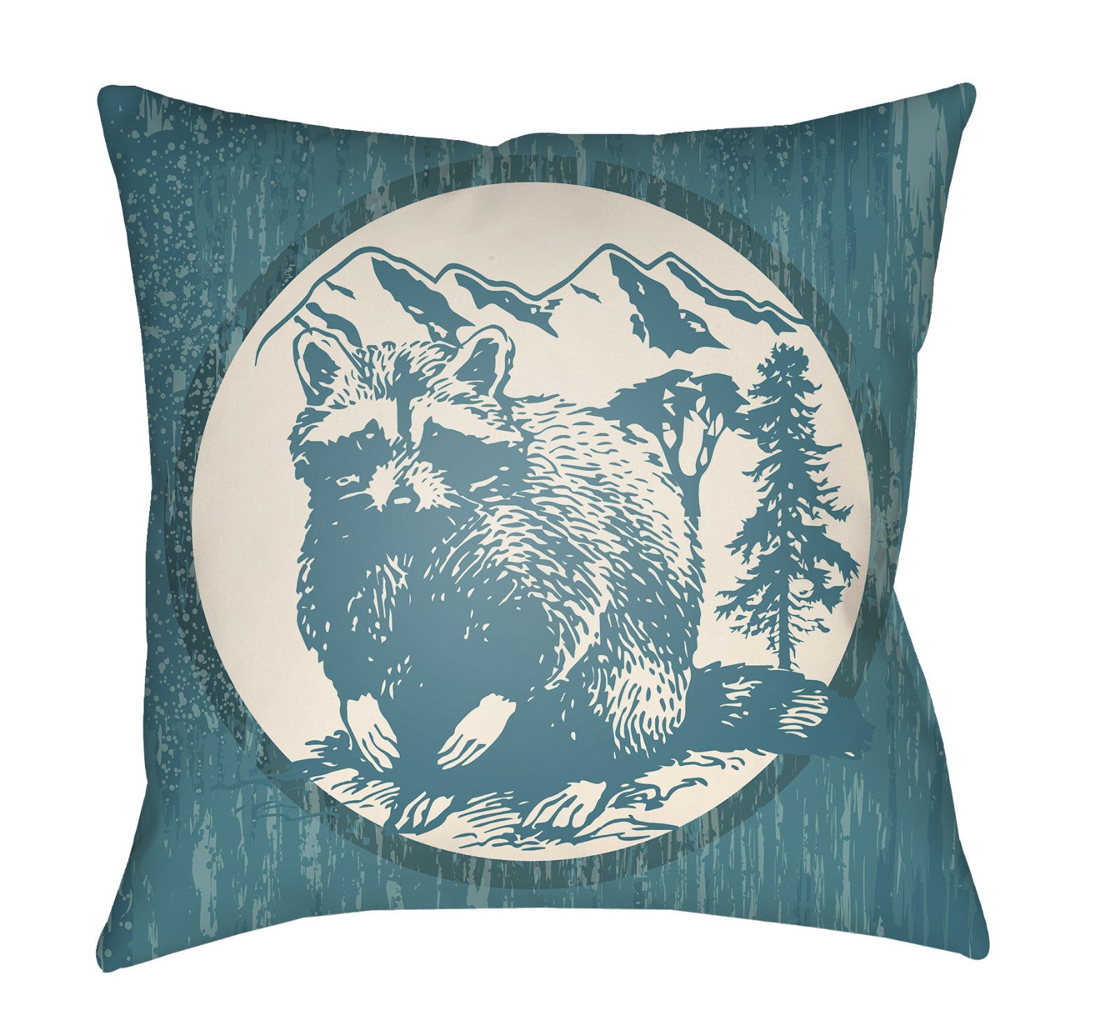 Artistic Weavers Lodge Cabin Raccoon Ridge Teal/Beige main image