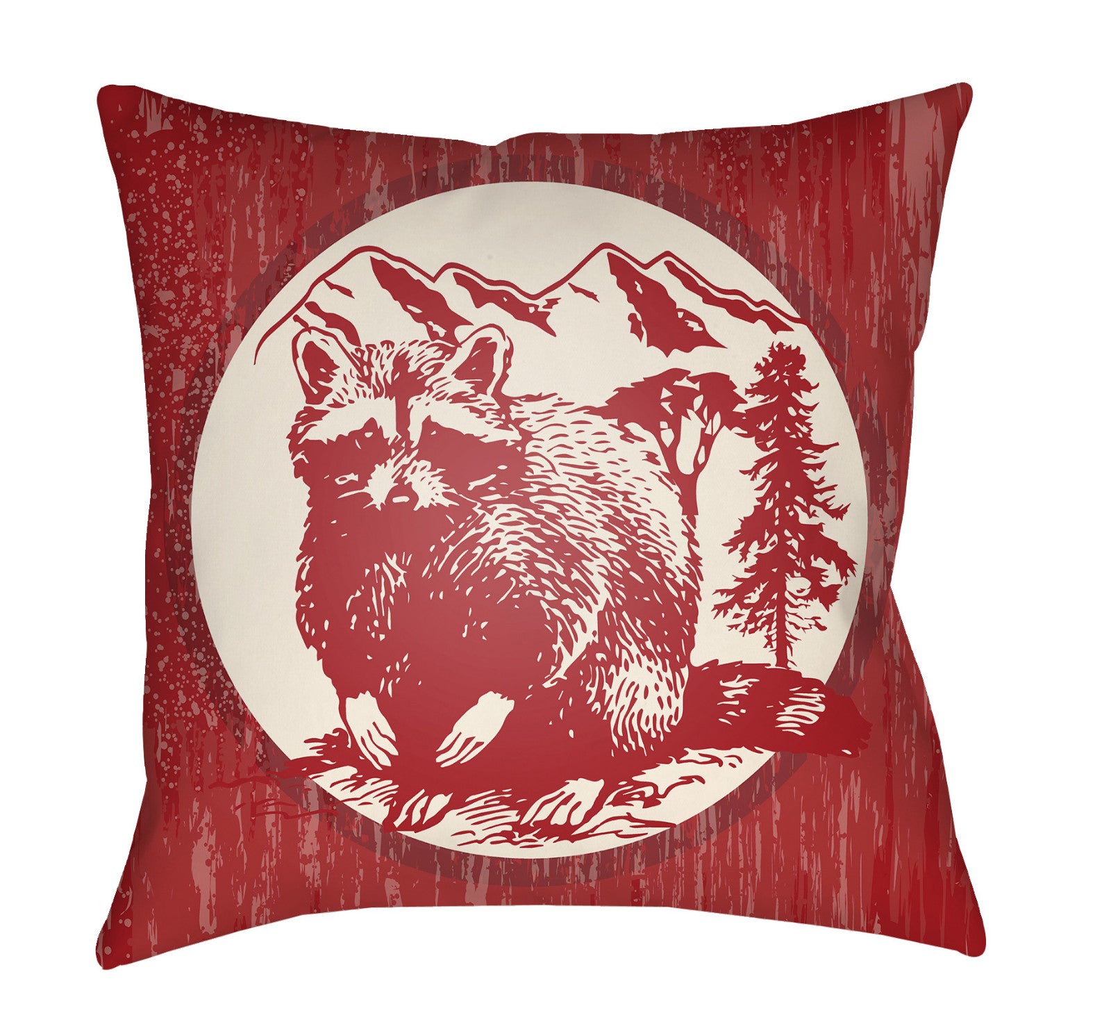 Artistic Weavers Lodge Cabin Raccoon Ridge Crimson Red/Beige main image
