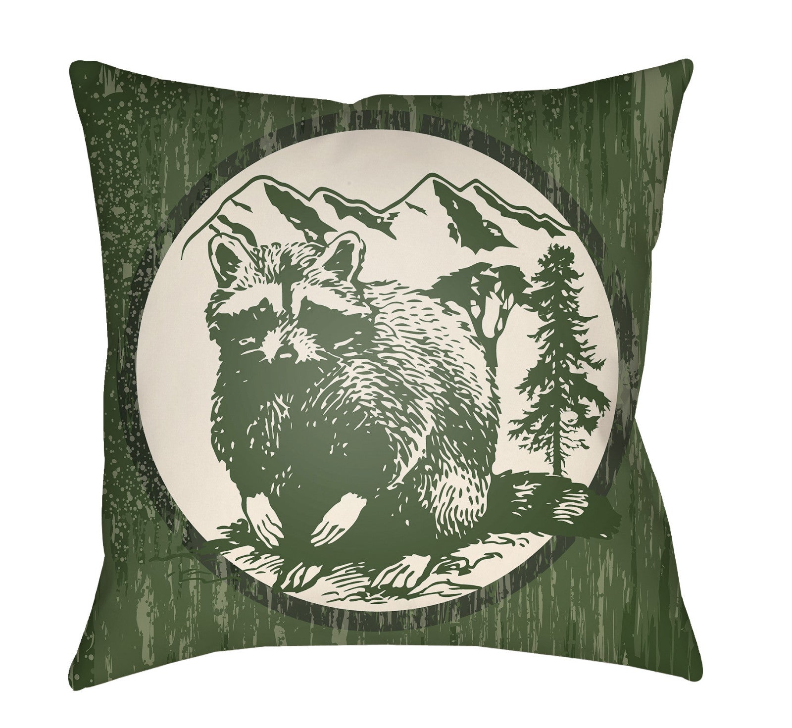 Artistic Weavers Lodge Cabin Raccoon Ridge Forest Green/Beige main image