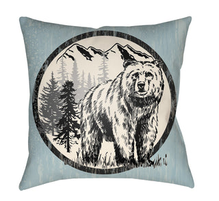 Artistic Weavers Lodge Cabin Bear Light Blue/Beige main image