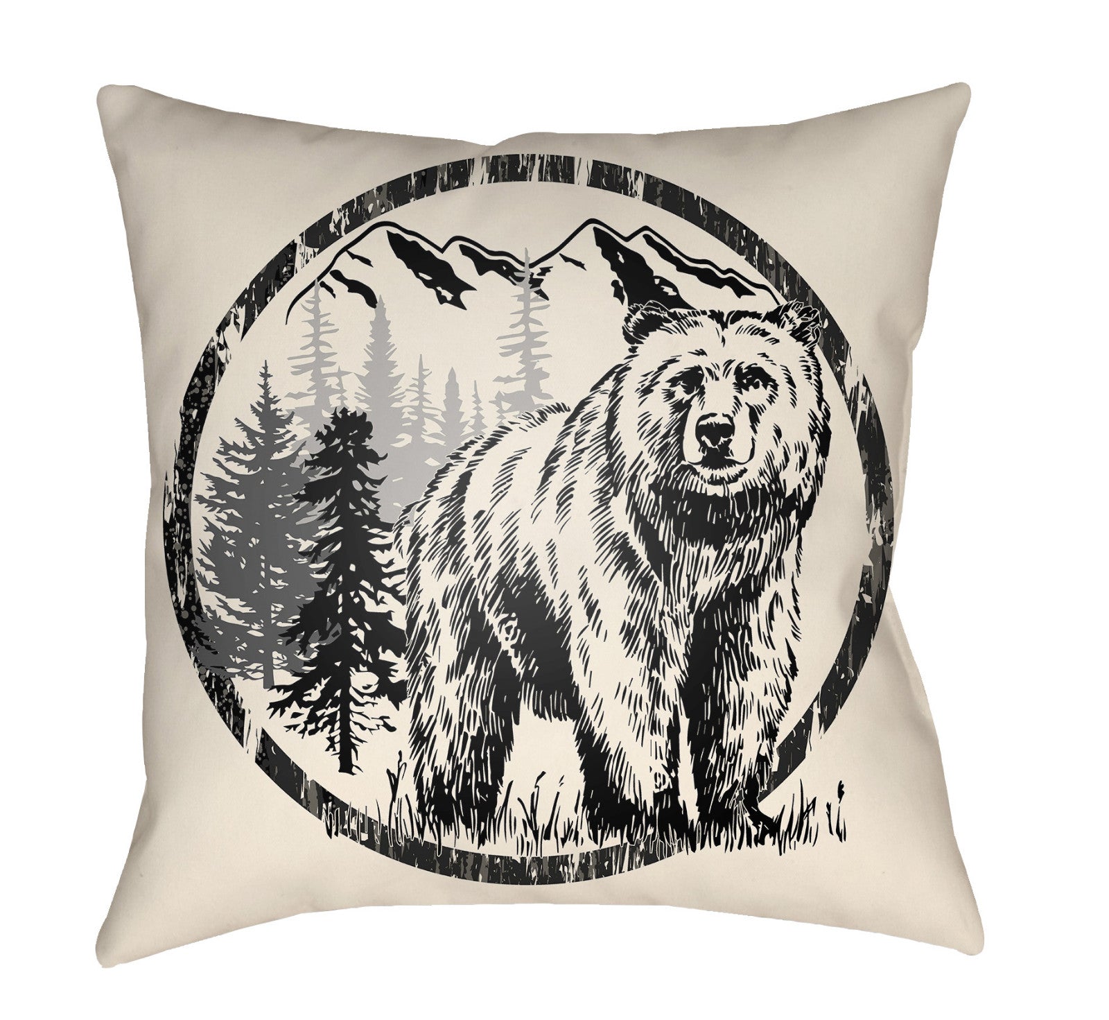 Artistic Weavers Lodge Cabin Bear Onyx Black/Beige main image