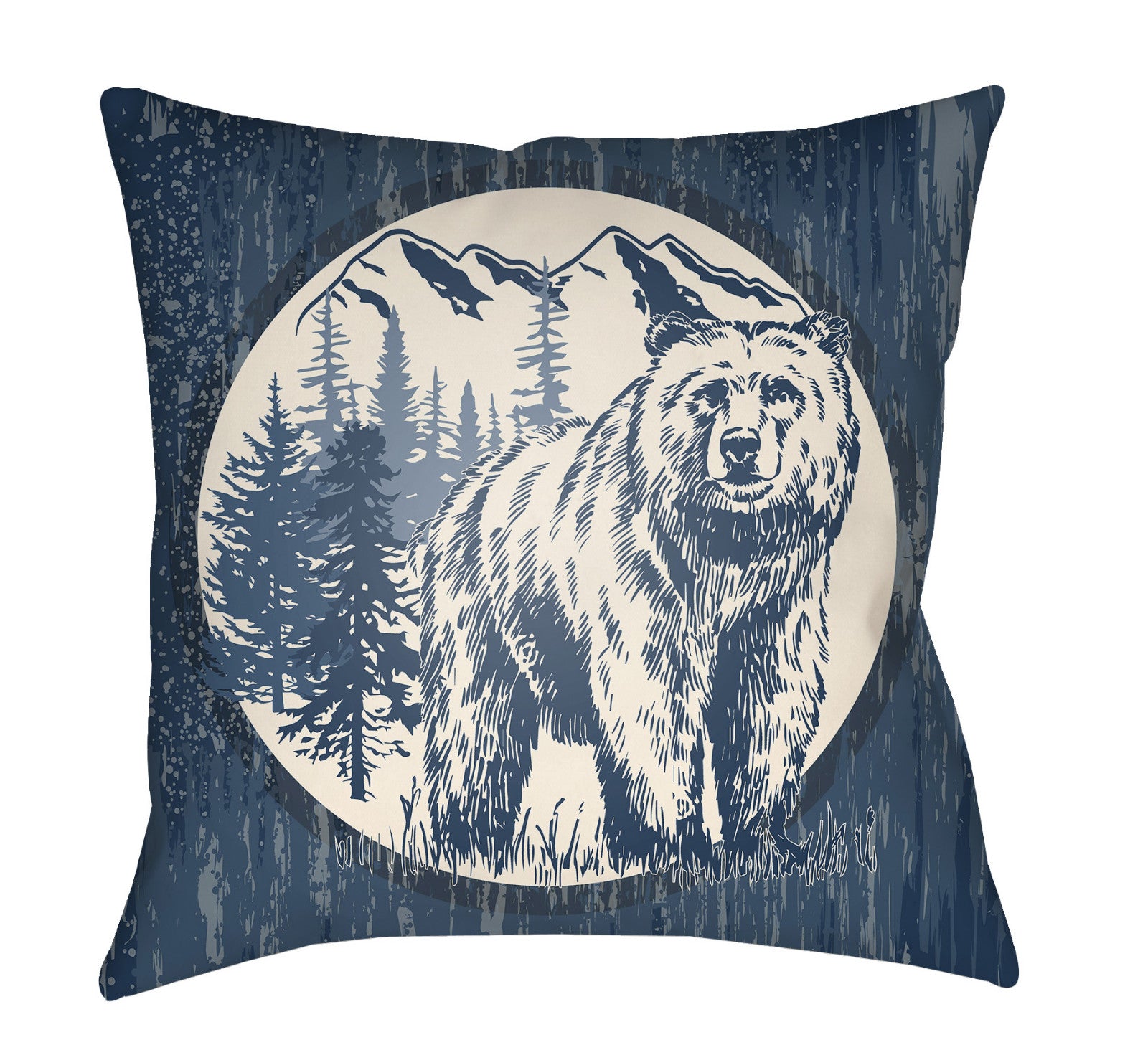 Artistic Weavers Lodge Cabin Bear Navy Blue/Beige main image