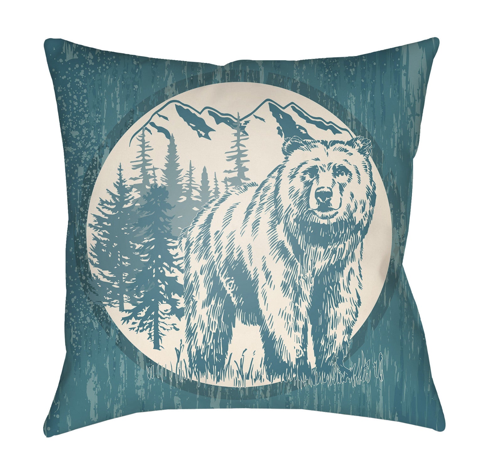 Artistic Weavers Lodge Cabin Bear Teal/Beige main image
