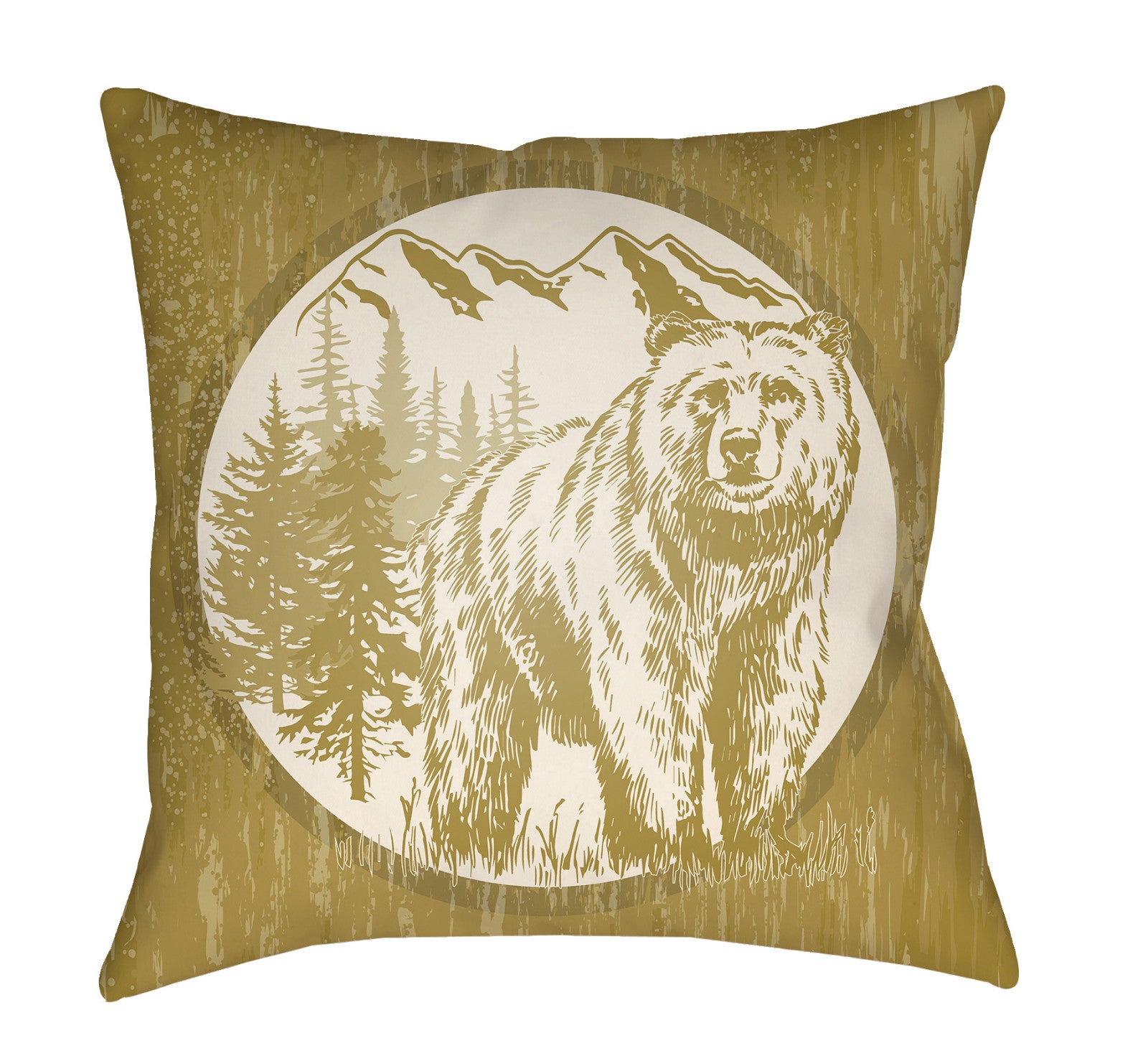 Artistic Weavers Lodge Cabin Bear Mustard/Beige main image