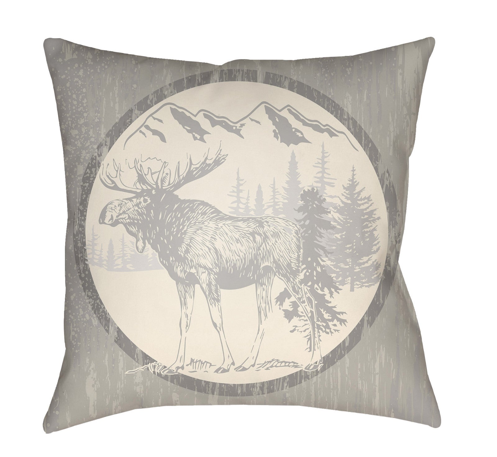 Artistic Weavers Lodge Cabin Moose Light Gray/Beige main image