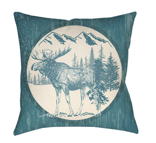 Artistic Weavers Lodge Cabin Moose Teal/Beige main image