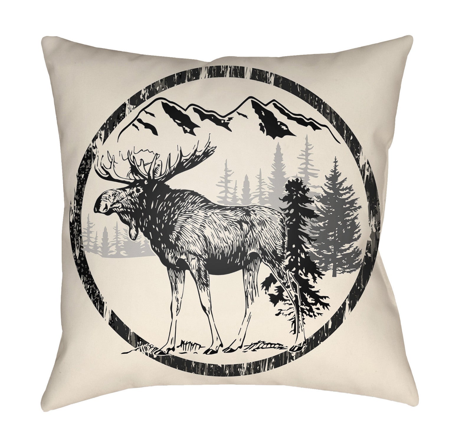 Artistic Weavers Lodge Cabin Moose Onyx Black/Beige main image