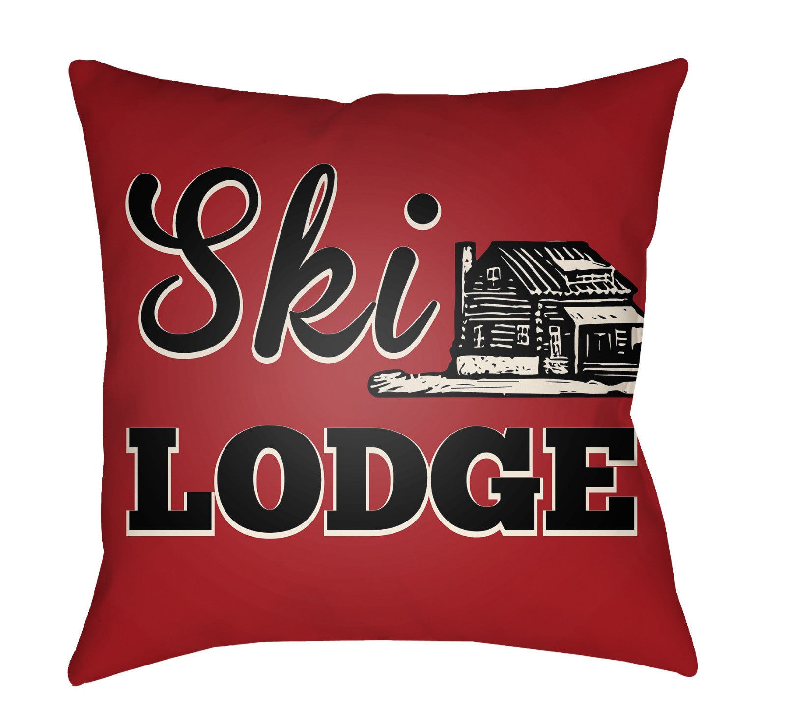 Artistic Weavers Lodge Cabin Ski Crimson Red/Beige main image