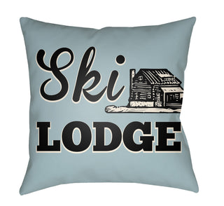 Artistic Weavers Lodge Cabin Ski Light Blue/Beige main image