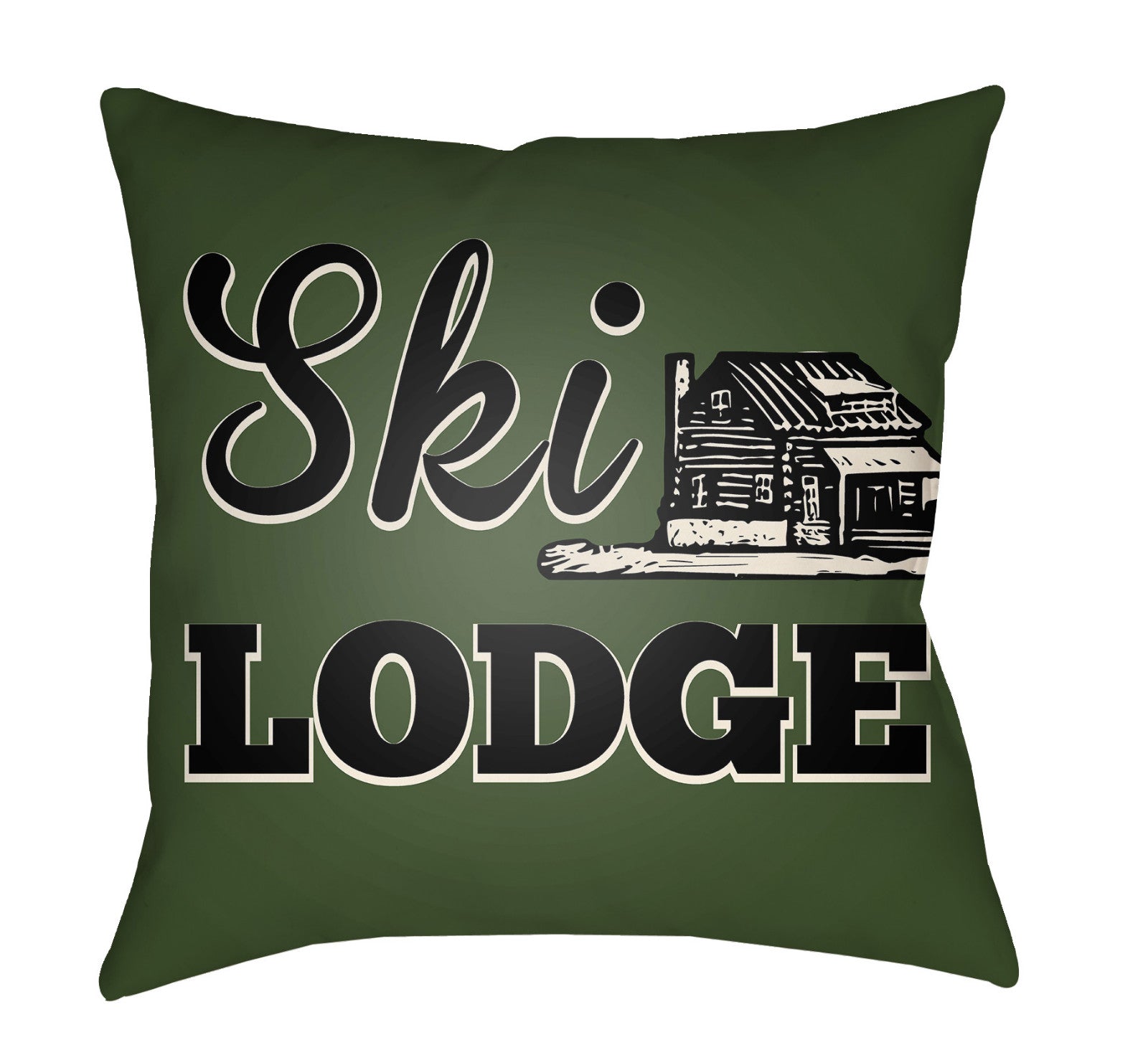 Artistic Weavers Lodge Cabin Ski Forest Green/Beige main image