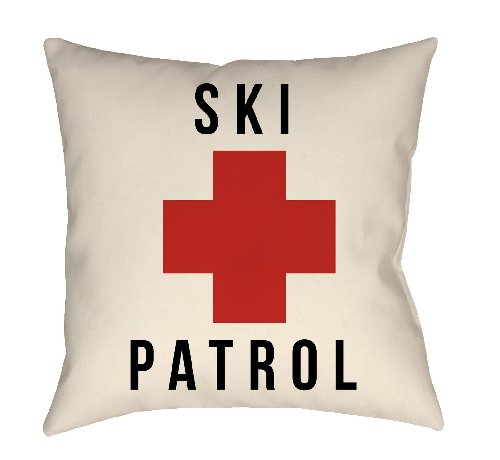 Artistic Weavers Lodge Cabin Ski Patrol Crimson Red/Beige main image