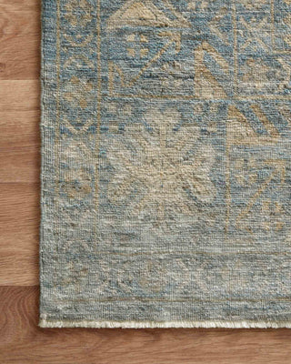 Loloi Legacy LZ-03 Ocean Area Rug Corner On Wood