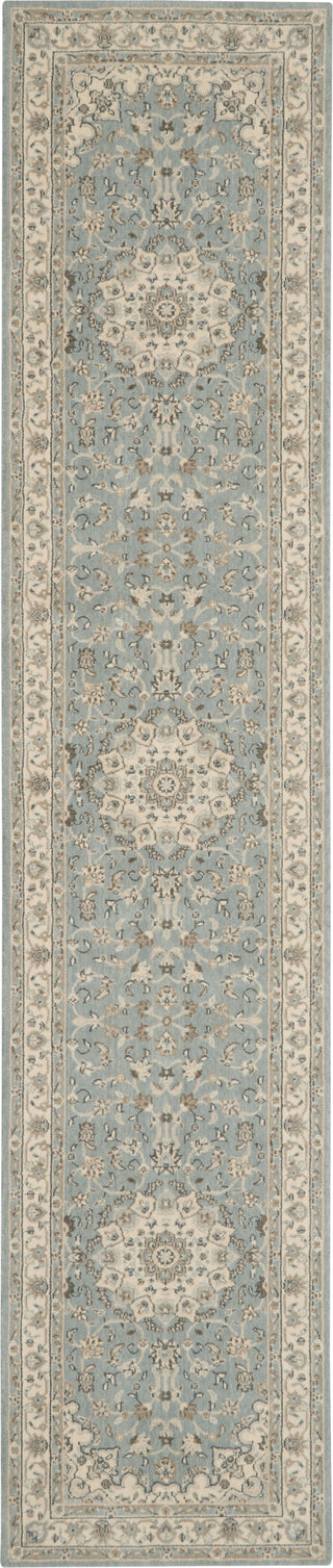 Nourison Living Treasures LI15 Aqua/Ivory Area Rug Runner