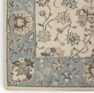 Nourison Living Treasures LI16 Ivory/Aqua Area Rug