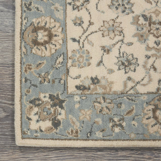 Nourison Living Treasures LI16 Ivory/Aqua Area Rug