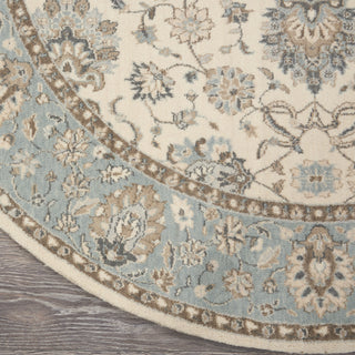 Nourison Living Treasures LI16 Ivory/Aqua Area Rug