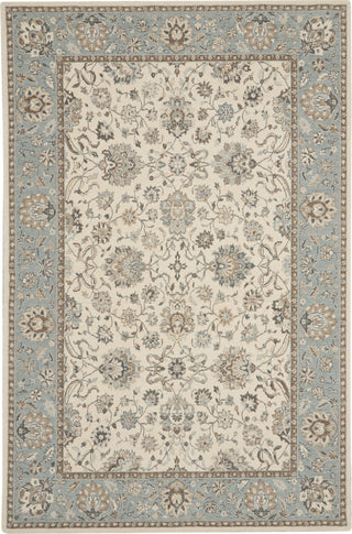 Nourison Living Treasures LI16 Ivory/Aqua Area Rug