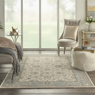 Nourison Living Treasures LI16 Ivory/Aqua Area Rug