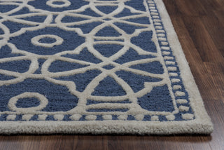 Rizzy Luniccia LI9511 Blue Area Rug Edge Shot