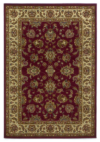 KAS Lifestyles 5431 Red/Ivory Kashan Machine Woven Area Rug