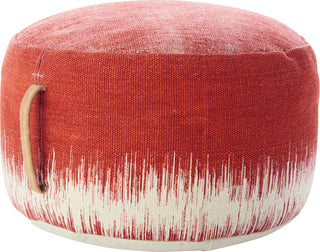 Nourison Life Styles Stonewash Drum Pouf Clay by Mina Victory main image