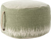 Nourison Life Styles Stonewash Drum Pouf Sage by Mina Victory main image