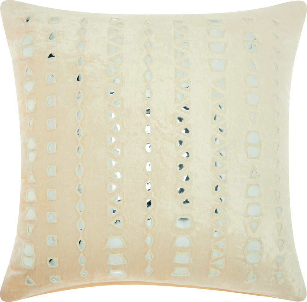 Nourison Life Styles VELVET MIRROR STRIPE Ivory by Mina Victory main image