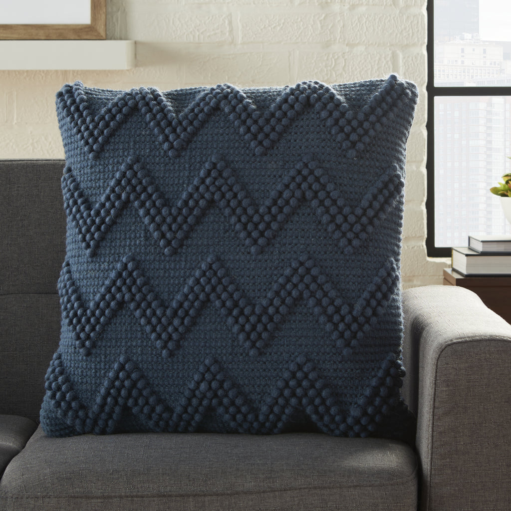 Nourison Life Styles Large Chevron Navy by Mina Victory  Feature