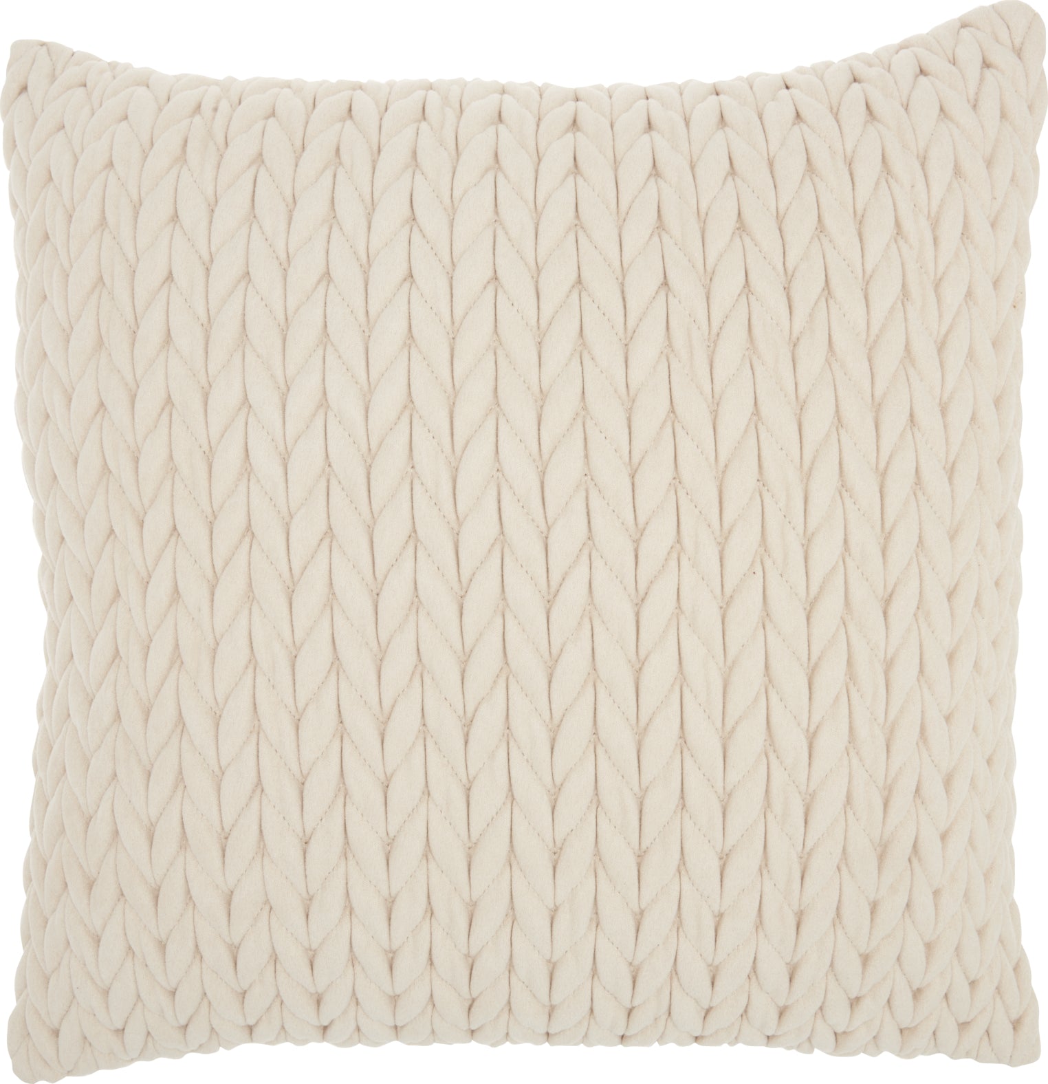 Nourison Life Styles Quilted Chevron Ivory by Mina Victory main image