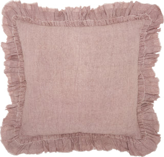 Nourison Life Styles Linen Frilled Border Blush by Mina Victory 