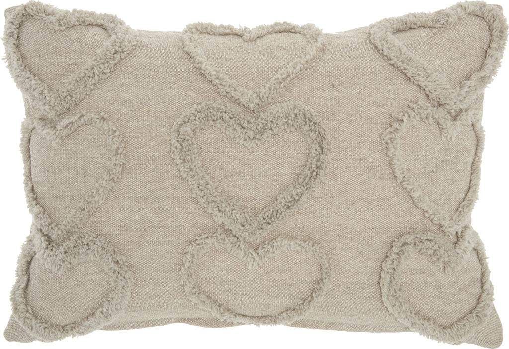 Nourison Life Styles Raised Hearts Khaki by Mina Victory main image