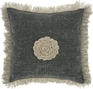 Life Styles Crochet Flower Charcoal by Nourison main image