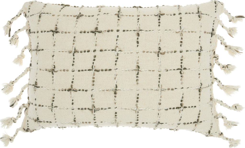 Nourison Life Styles Woven Grid Natural by Mina Victory main image