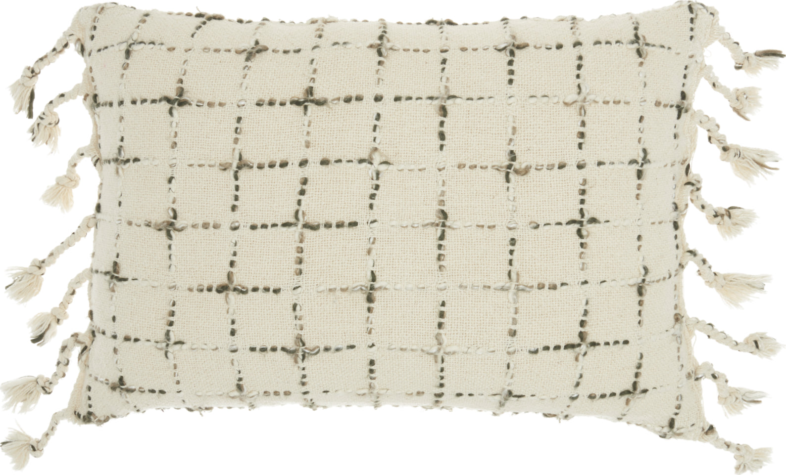 Nourison Life Styles Woven Grid Natural by Mina Victory main image