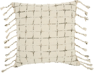 Nourison Life Styles Woven Grid Natural by Mina Victory 