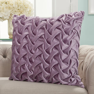 Nourison Life Styles Velvet Pleated Waves Lavender  Feature