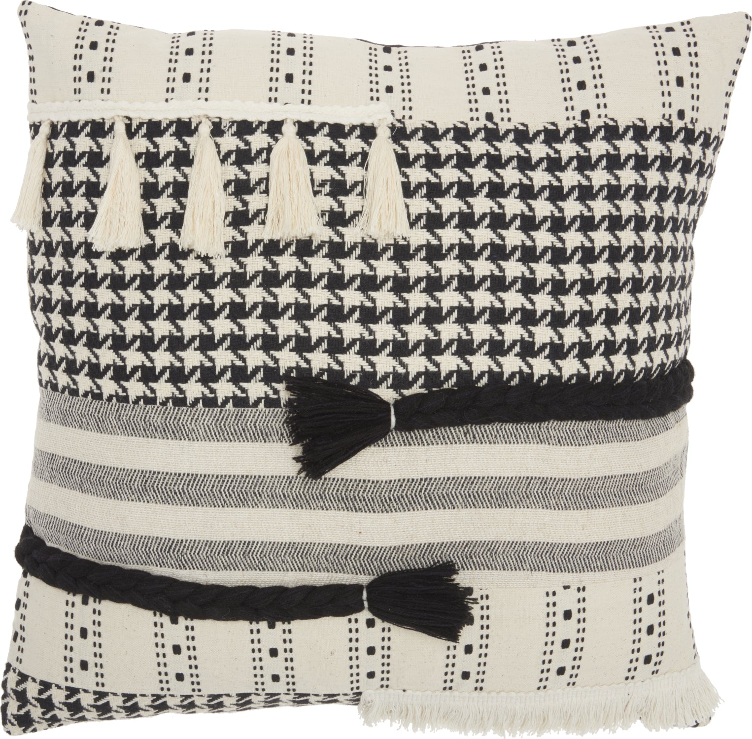 Nourison Life Styles TASSEL TEXTURE Black/White by Mina Victory main image
