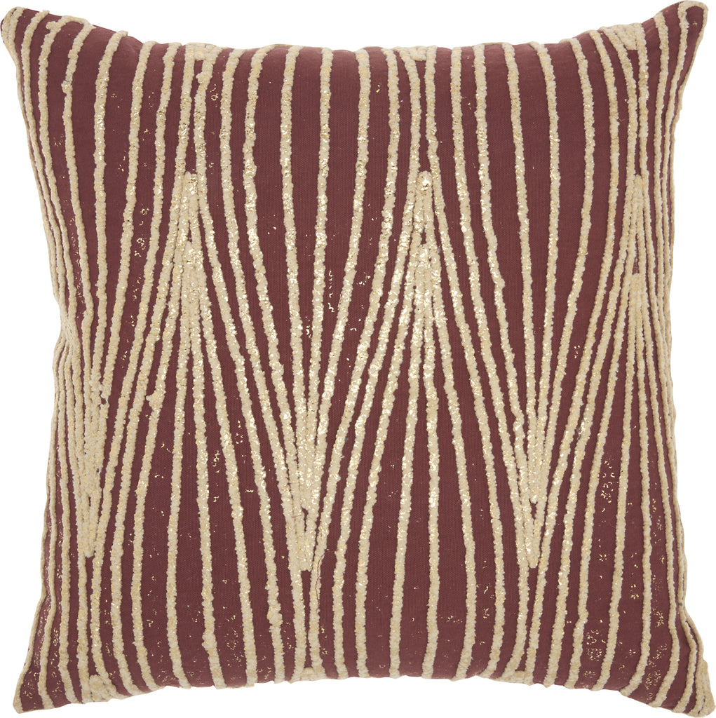 Nourison Life Styles Met Wavy Lines Maroon by Mina Victory main image