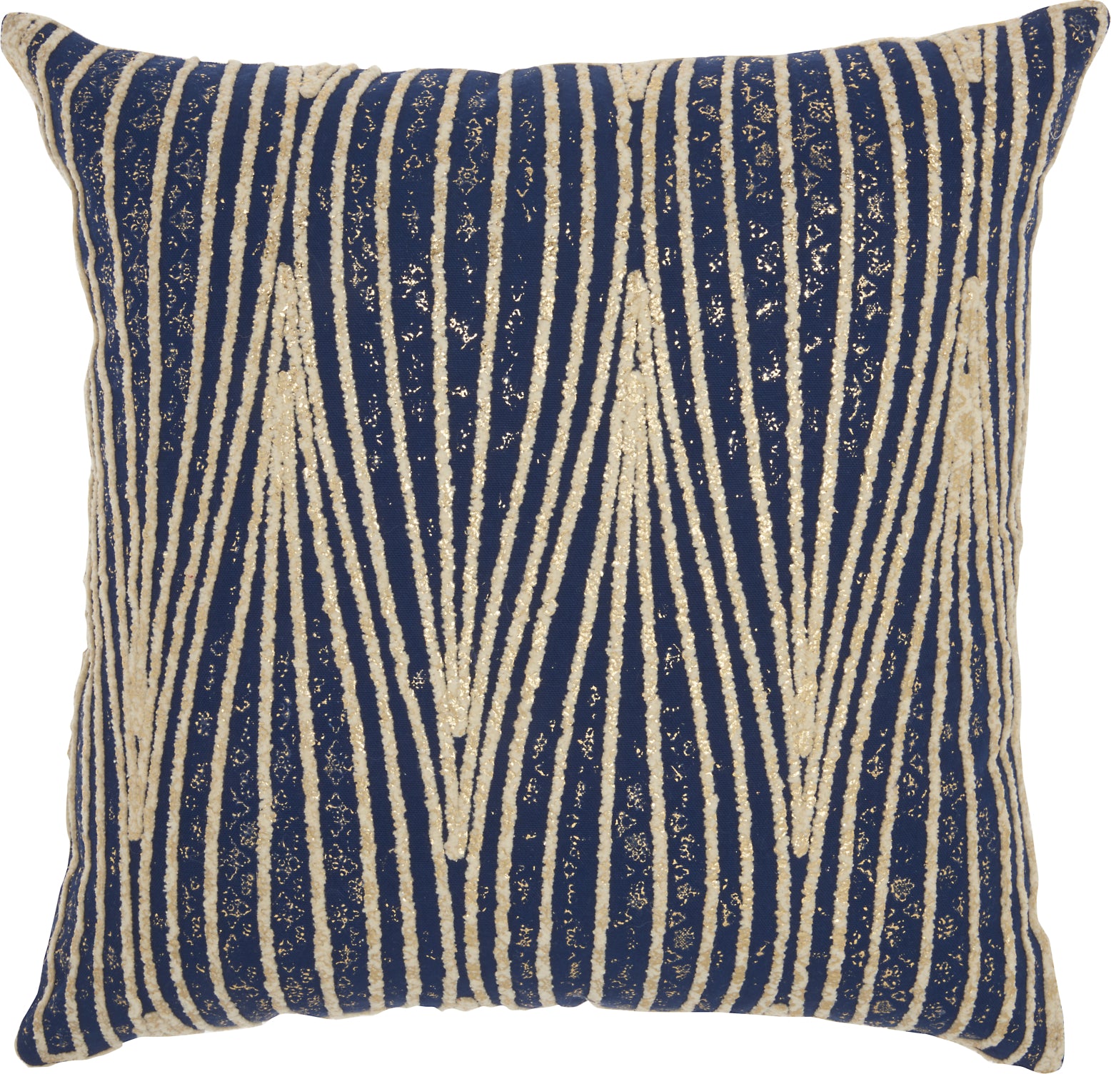 Nourison Life Styles Met Wavy Lines Navy by Mina Victory main image