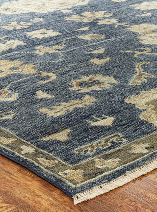 Ancient Boundaries Lily LIL-04 Midnight Area Rug Corner Image