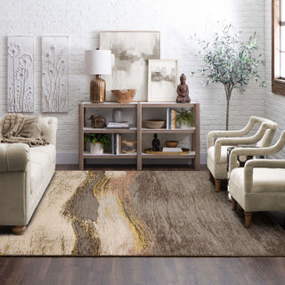 Karastan Soiree Lilayi Dim Grey Area Rug by Virginia Langley Lifestyle Image