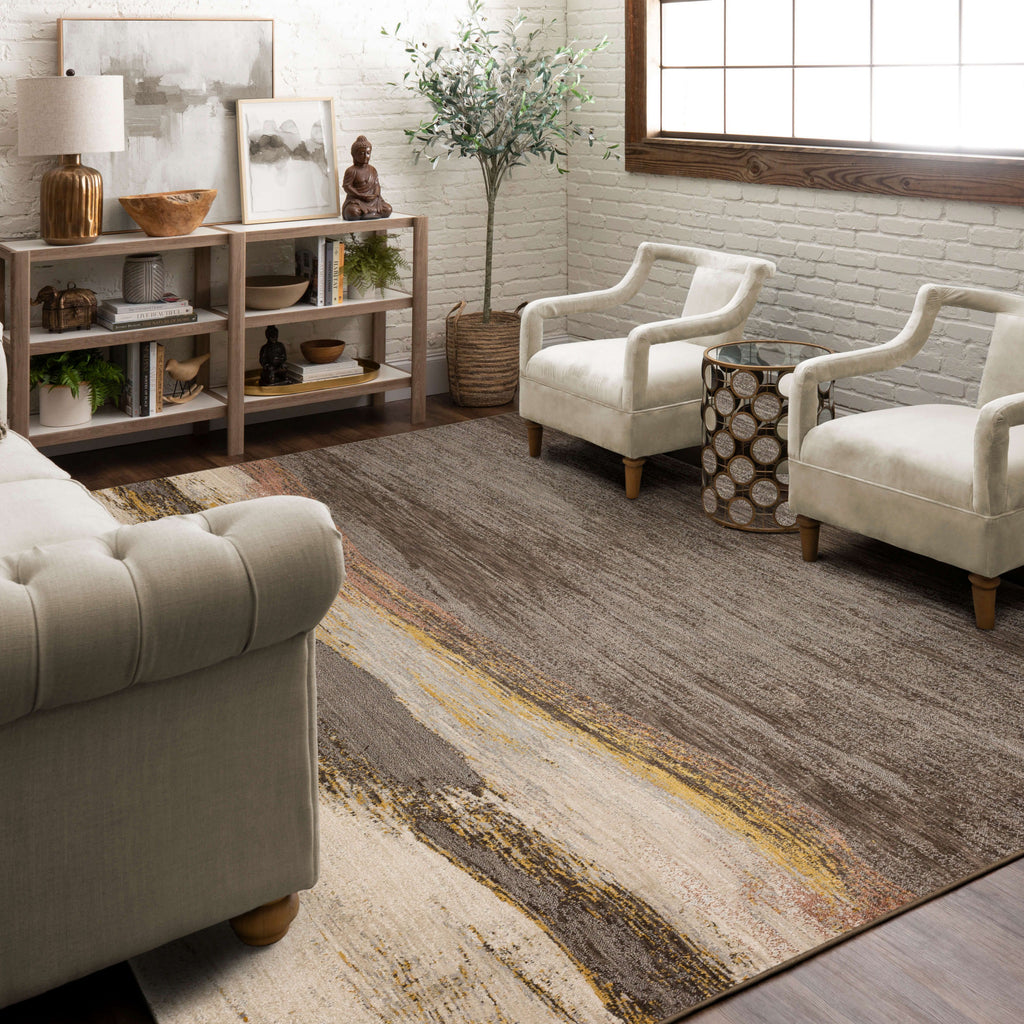 Karastan Soiree Lilayi Dim Grey Area Rug by Virginia Langley Lifestyle Image Feature