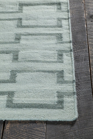 Chandra Lima LIM-25701 Blue/Green Area Rug Corner Shot