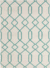 Chandra Lima LIM-25713 White/Teal Area Rug main image