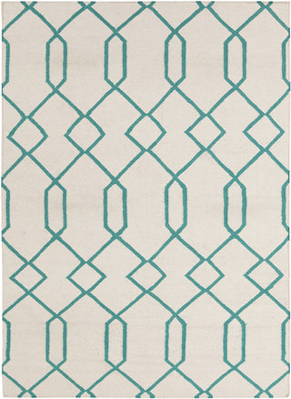 Chandra Lima LIM-25713 White/Teal Area Rug main image