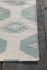 Chandra Lima LIM-25717 White/Green Area Rug Corner Shot