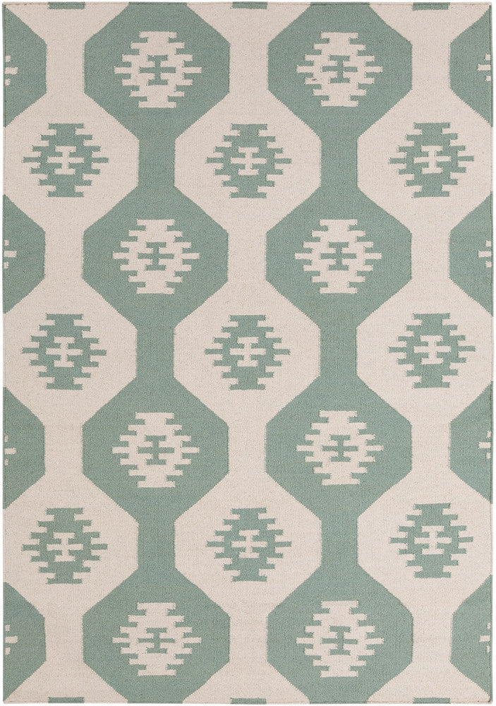 Chandra Lima LIM-25717 White/Green Area Rug main image